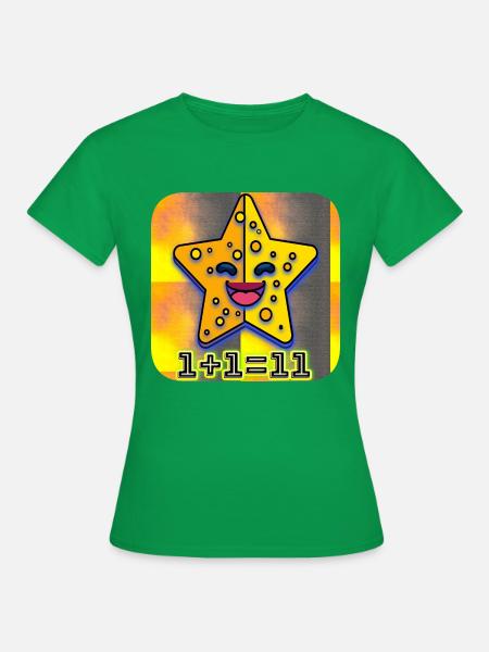 1+1=11 | Stern - Frauen T-Shirt - Kelly Green