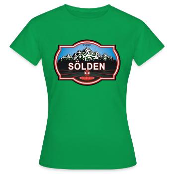 Sölden Österreich - Frauen T-Shirt - Kelly Green - Vorne - AI Model Female 172 dark (172cm)