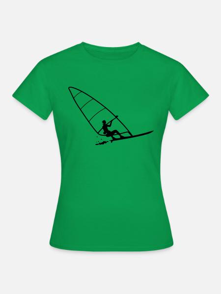 Windsurfen - Frauen T-Shirt - Kelly Green