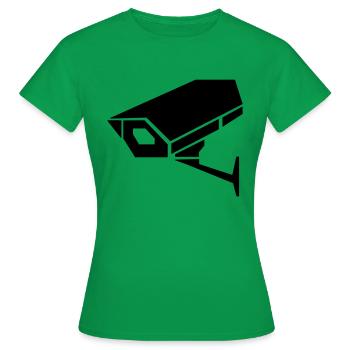 Caméra de surveillance - T-shirt Femme - vert - Devant - AI Model Female 172 dark (172cm)