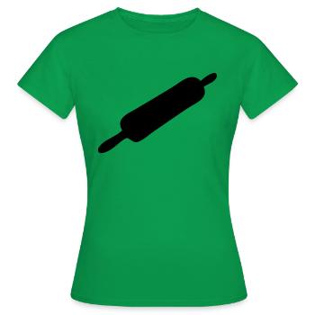 Bäcker Nudelholz - Frauen T-Shirt - Kelly Green - Vorne - AI Model Female 172 dark (172cm)