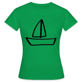bateau bateau bateau capitaine - T-shirt Femme - vert - Devant - AI Model Female 172 dark (172cm)