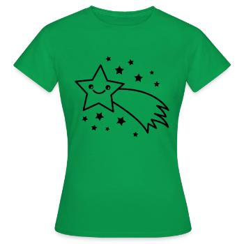 Shooting star - Women's T-Shirt - kelly green - Front - AI Model Female 172 dark (172cm)