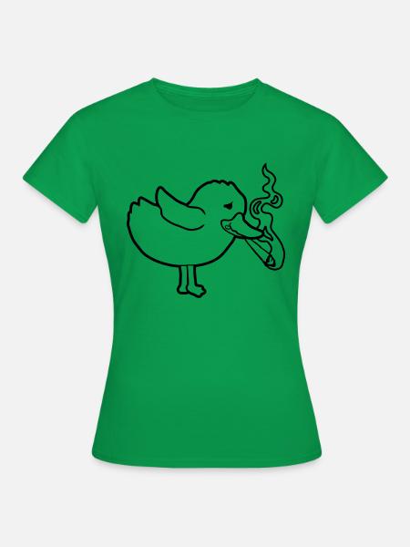 Weed Joint kiffendes Küken - Frauen T-Shirt - Kelly Green