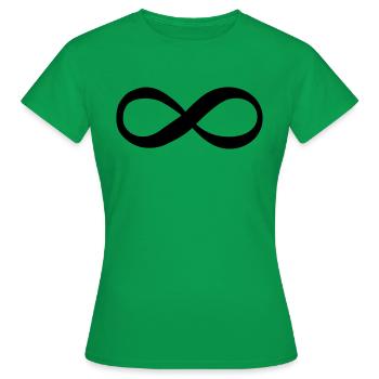 unendlich - Frauen T-Shirt - Kelly Green - Vorne - AI Model Female 172 dark (172cm)