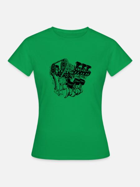 Motorblock V6 - Frauen T-Shirt - Kelly Green