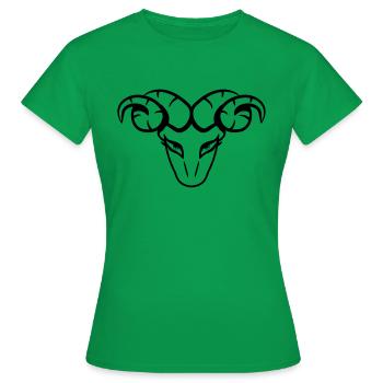 Horoscope Bélier - T-shirt Femme - vert - Devant - AI Model Female 172 dark (172cm)