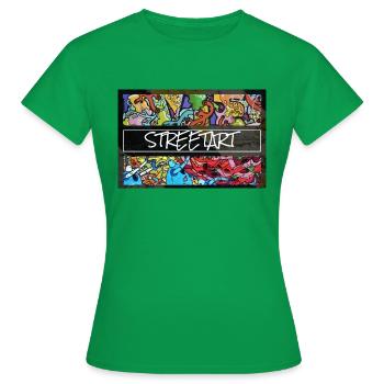 Collage streetart - T-shirt Femme - vert - Devant - AI Model Female 172 dark (172cm)