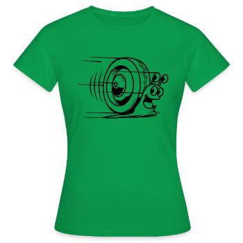 speed snail - T-shirt Femme - vert - Devant - AI Model Female 172 dark (172cm)