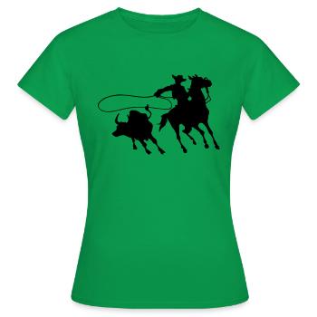 Cowboy - T-shirt Femme - vert - Devant - AI Model Female 172 dark (172cm)