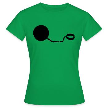 boulet chaine - T-shirt Femme - vert - Devant - AI Model Female 172 dark (172cm)