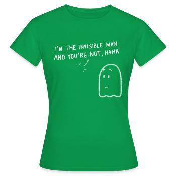 L’homme invisible - T-shirt Femme - vert - Devant - AI Model Female 172 dark (172cm)