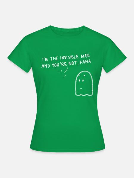 Unsichtbarer Mann - Frauen T-Shirt - Kelly Green