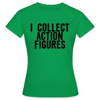 Je collectionne les figurines - T-shirt Femme - vert - Devant - AI Model Female 172 dark (172cm)