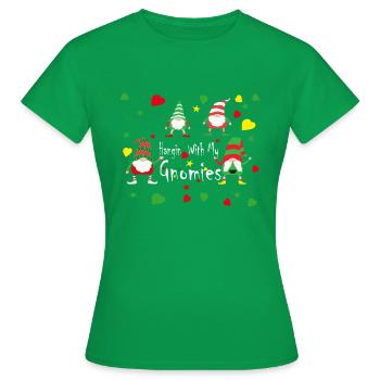 Accrochez-vous avec mes gnomies - T-shirt Femme - vert - Devant - AI Model Female 172 dark (172cm)