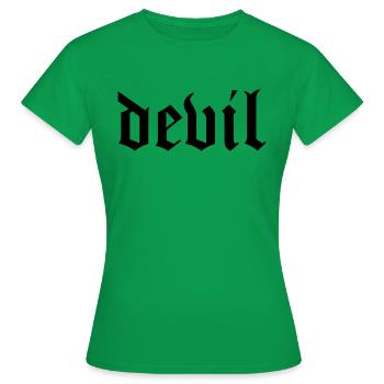 devil - Frauen T-Shirt - Kelly Green - Vorne - AI Model Female 172 dark (172cm)