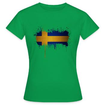 Schweden Flaka Schwedisch Schwedisch Schwedisch Nordisch - Frauen T-Shirt - Kelly Green - Vorne - AI Model Female 172 dark (172cm)