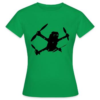 Drone - T-shirt Femme - vert - Devant - AI Model Female 172 dark (172cm)