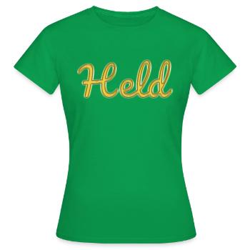 Held - Frauen T-Shirt - Kelly Green - Vorne - AI Model Female 172 dark (172cm)