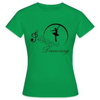 Dancing Dance Music - Women's T-Shirt - kelly green - Front - AI Model Female 172 dark (172cm)