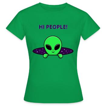 SALUT LES GENS! - T-shirt Femme - vert - Devant - AI Model Female 172 dark (172cm)