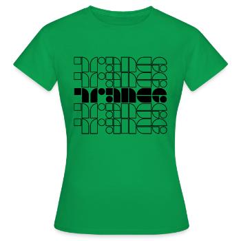Trance-Musik-Logo - Frauen T-Shirt - Kelly Green - Vorne - AI Model Female 172 dark (172cm)