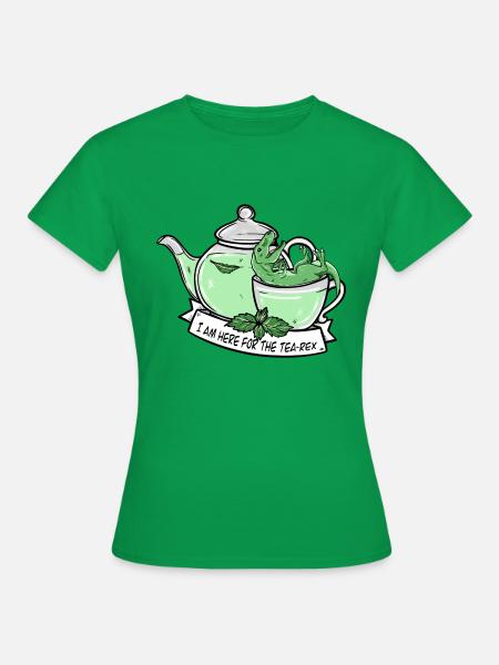 Lustiger Tee Dino - Frauen T-Shirt - Kelly Green