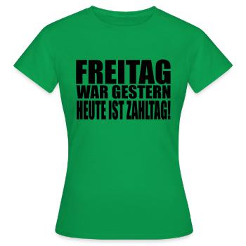 salaire - T-shirt Femme - vert - Devant - AI Model Female 172 dark (172cm)