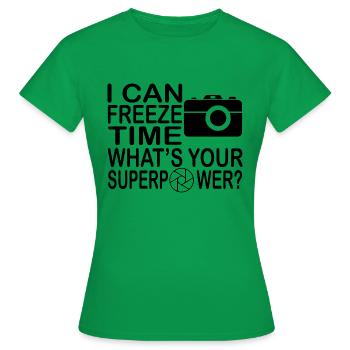 Photographie Film Caméra Photographe - T-shirt Femme - vert - Devant - AI Model Female 172 dark (172cm)