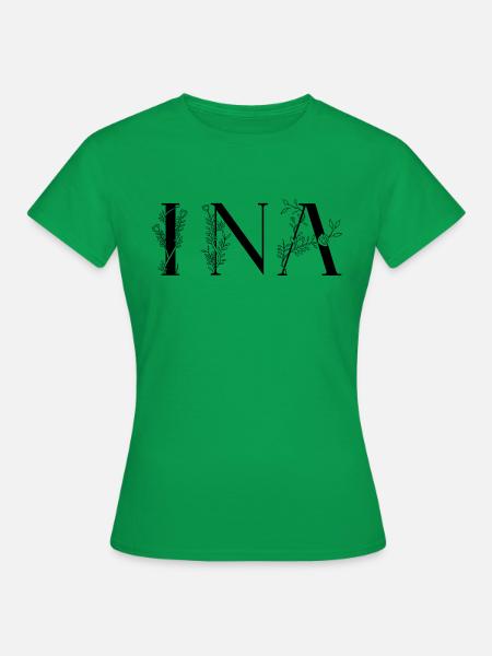 Name - Ina - Frauen T-Shirt - Kelly Green