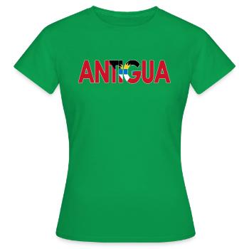 Antigua Flag Antigua & Barbdua Caraïbes - T-shirt Femme - vert - Devant - AI Model Female 172 dark (172cm)