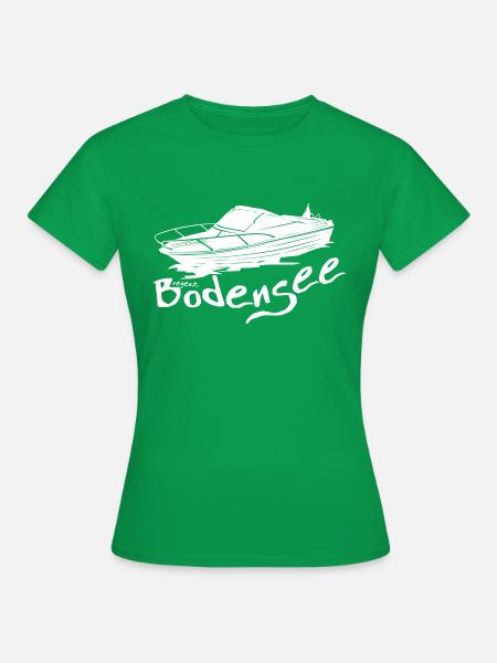 Motorboot weiss - Frauen T-Shirt - Kelly Green