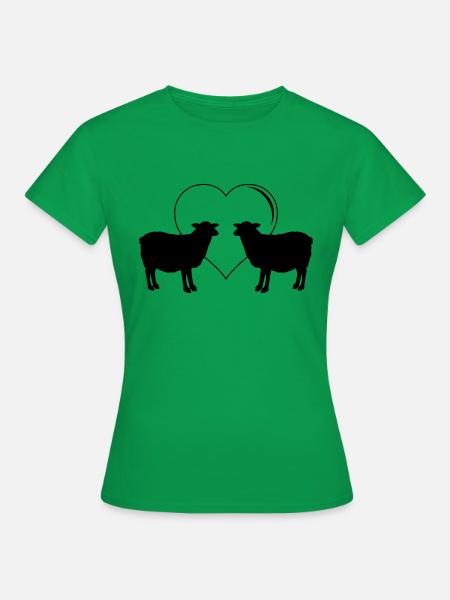 sheep love - Frauen T-Shirt - Kelly Green