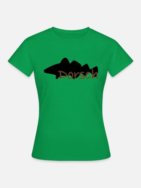 Dorsch schwarz - Frauen T-Shirt - Kelly Green