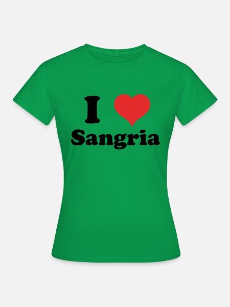 i love Sangria - Frauen T-Shirt - Kelly Green
