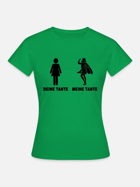 deine Tante - meine Tante - Frauen T-Shirt - Kelly Green