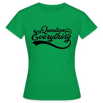 Questionner tout Cool - T-shirt Femme - vert - Devant - AI Model Female 172 dark (172cm)