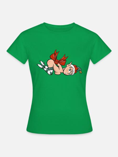 Bondage Weihnachtselfe - Frauen T-Shirt - Kelly Green