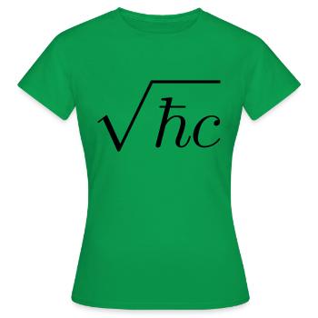 Quantum of action and speed of light - Women's T-Shirt - kelly green - Front - AI Model Female 172 dark (172cm)