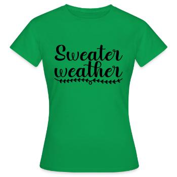 Météo des pulls - T-shirt Femme - vert - Devant - AI Model Female 172 dark (172cm)