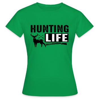 Hunting Life - Frauen T-Shirt - Kelly Green - Vorne - AI Model Female 172 dark (172cm)