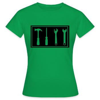 tool - Women's T-Shirt - kelly green - Front - AI Model Female 172 dark (172cm)