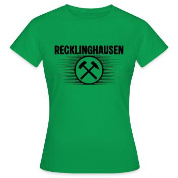 Recklinghausen Glueck auf Bergbau - Frauen T-Shirt - Kelly Green - Vorne - AI Model Female 172 dark (172cm)