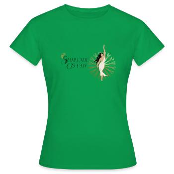 Strahlende Göttin M K Eyelneiri Design - Frauen T-Shirt - Kelly Green - Vorne - AI Model Female 172 dark (172cm)