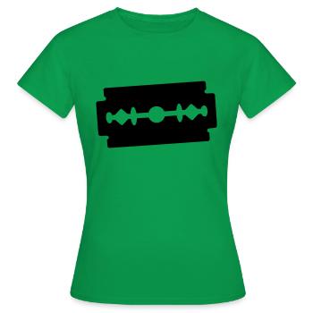 Rasierklinge Symbol - Frauen T-Shirt - Kelly Green - Vorne - AI Model Female 172 dark (172cm)