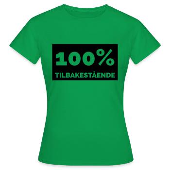 100% backward - Women's T-Shirt - kelly green - Front - AI Model Female 172 dark (172cm)