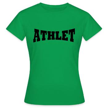 Athlet Schriftzug - Frauen T-Shirt - Kelly Green - Vorne - AI Model Female 172 dark (172cm)