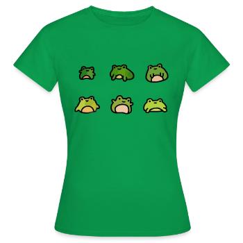 Entzückende Cartoon-Frösche - Frauen T-Shirt - Kelly Green - Vorne - AI Model Female 172 dark (172cm)