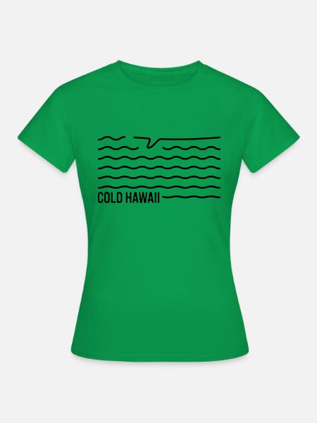 Cold Hawaii Surfboard - Frauen T-Shirt - Kelly Green