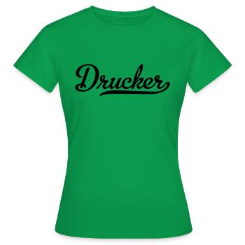 DRUCKER - Frauen T-Shirt - Kelly Green - Vorne - AI Model Female 172 dark (172cm)